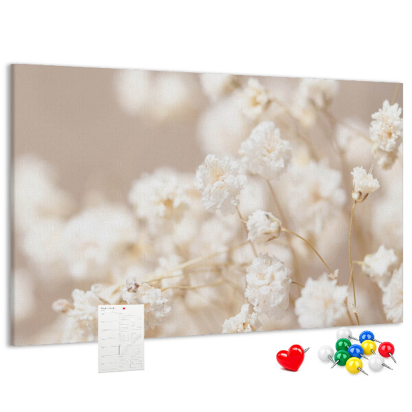 Cork display board Small white flowers