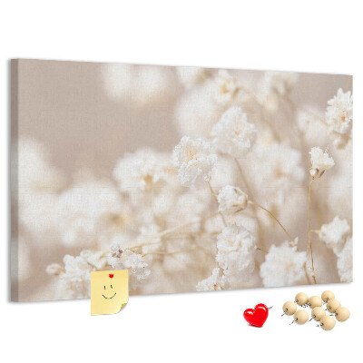 Cork display board Small white flowers