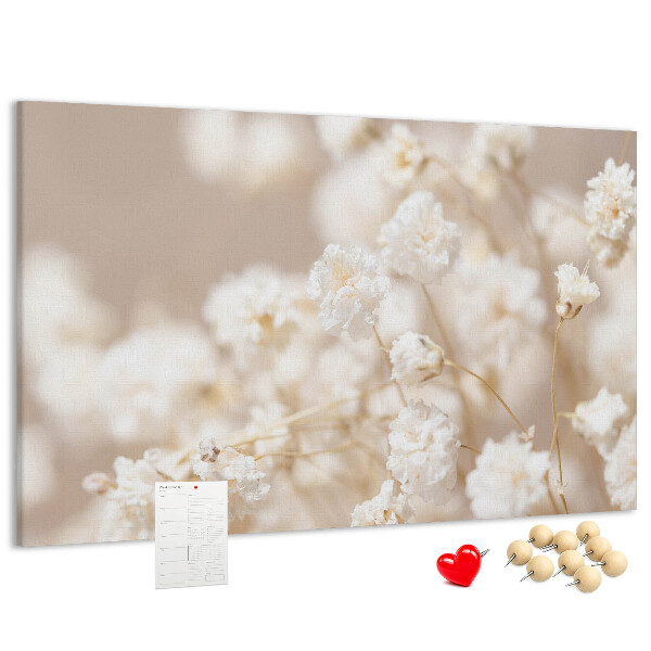 Cork display board Small white flowers