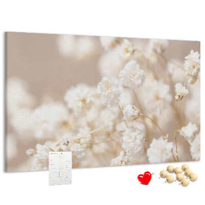 Cork display board Small white flowers