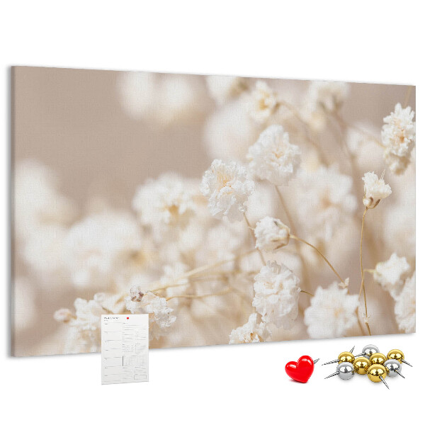 Cork display board Small white flowers