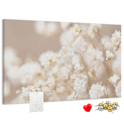 Cork display board Small white flowers