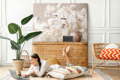 Cork display board Small white flowers