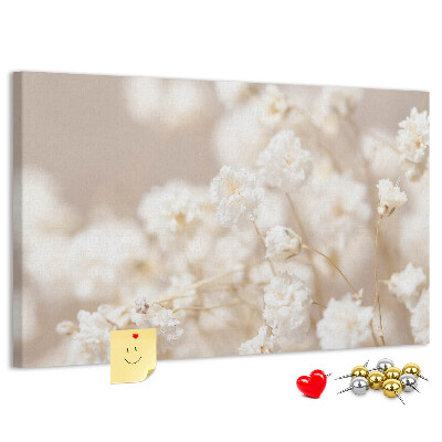Cork display board Small white flowers
