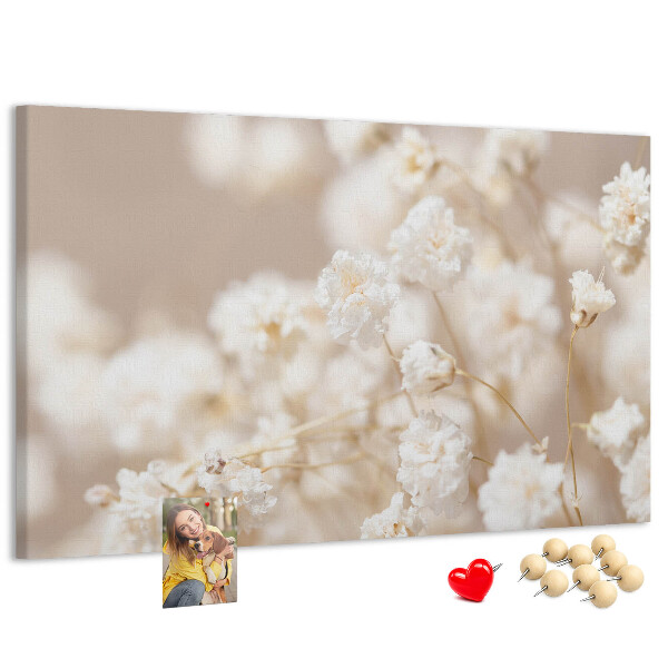 Cork display board Small white flowers