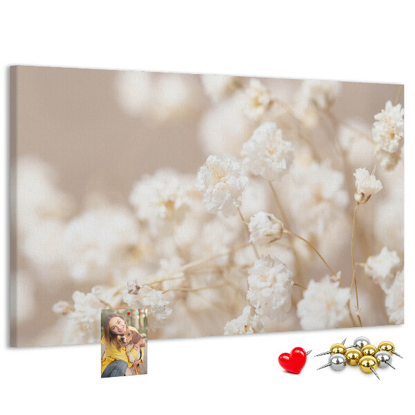 Cork display board Small white flowers