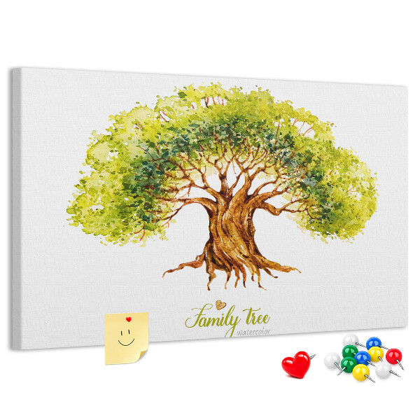 Cork board Family tree