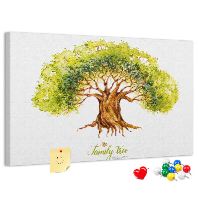 Cork board Family tree