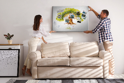 Cork board Family tree