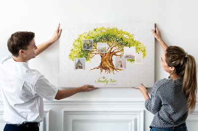 Cork board Family tree