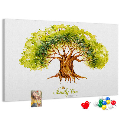 Cork board Family tree