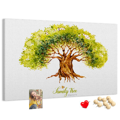 Cork board Family tree