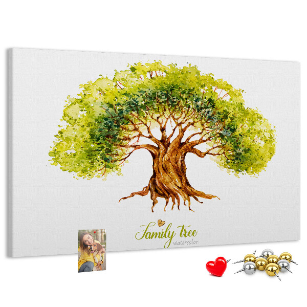 Cork board Family tree