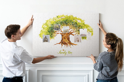 Cork board Family tree