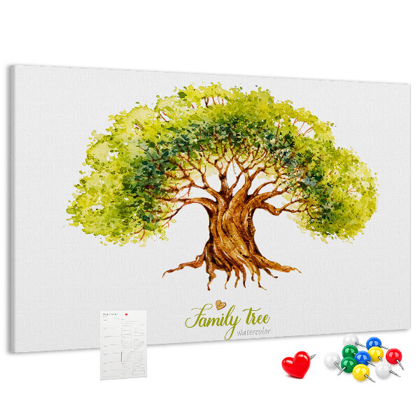 Cork board Family tree