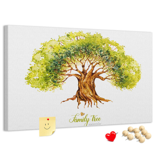 Cork board Family tree