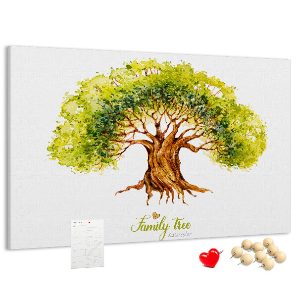 Cork board Family tree