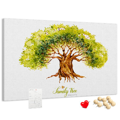 Cork board Family tree