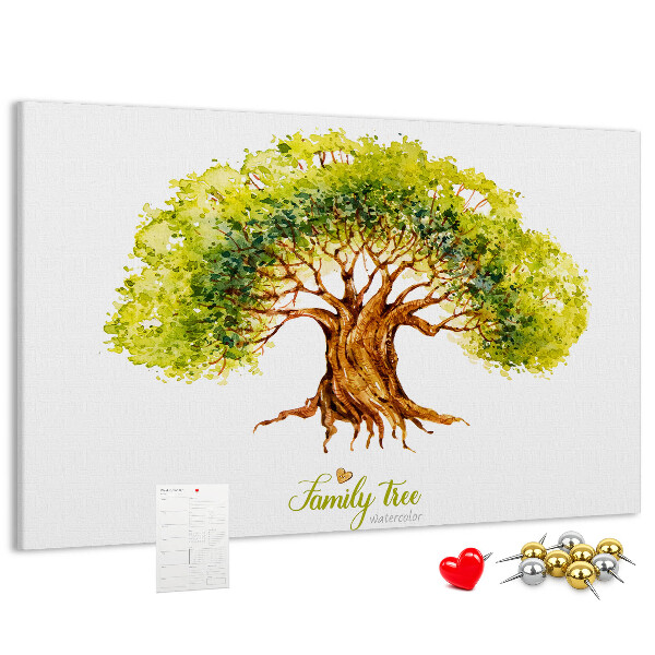 Cork board Family tree