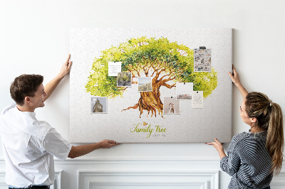 Cork board Family tree