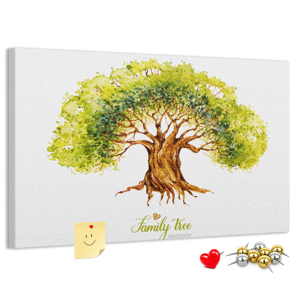 Cork board Family tree