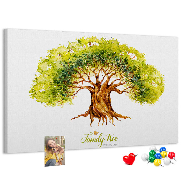 Cork board Family tree