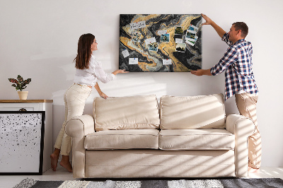 Cork display board Gold marble