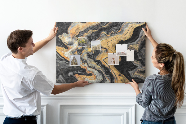Cork display board Gold marble
