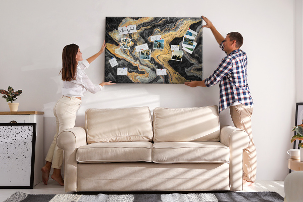 Cork display board Gold marble