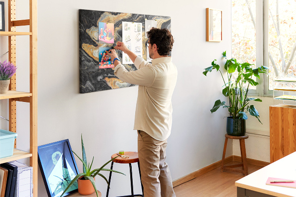 Cork display board Gold marble