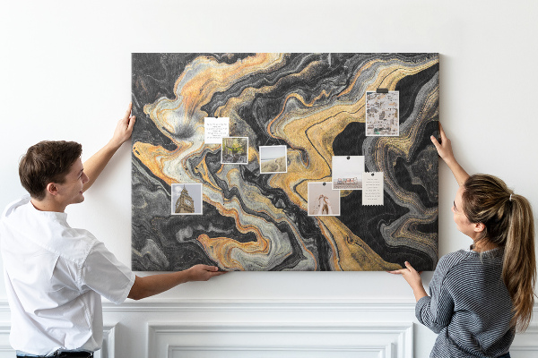 Cork display board Gold marble