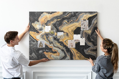 Cork display board Gold marble