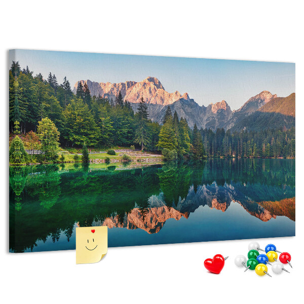 Cork board Lake landscape