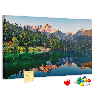 Cork board Lake landscape