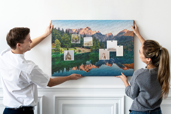 Cork board Lake landscape