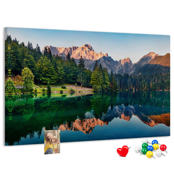 Cork board Lake landscape