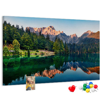 Cork board Lake landscape