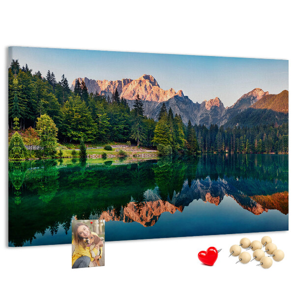 Cork board Lake landscape
