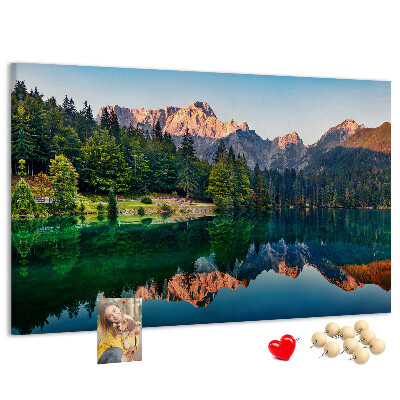 Cork board Lake landscape