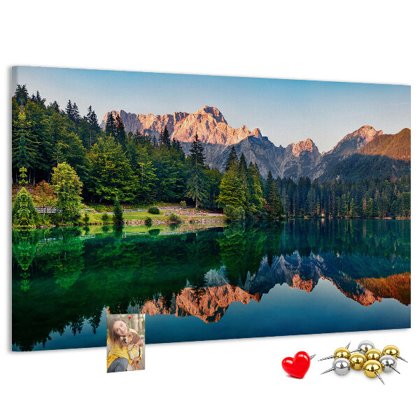 Cork board Lake landscape
