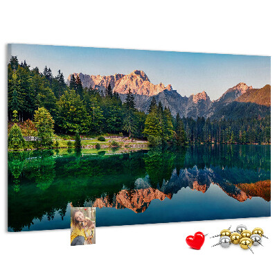 Cork board Lake landscape
