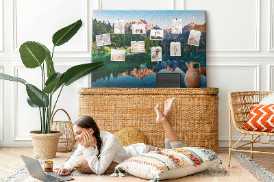 Cork board Lake landscape