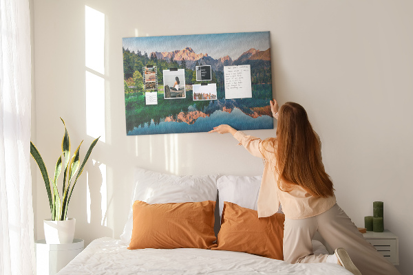 Cork board Lake landscape