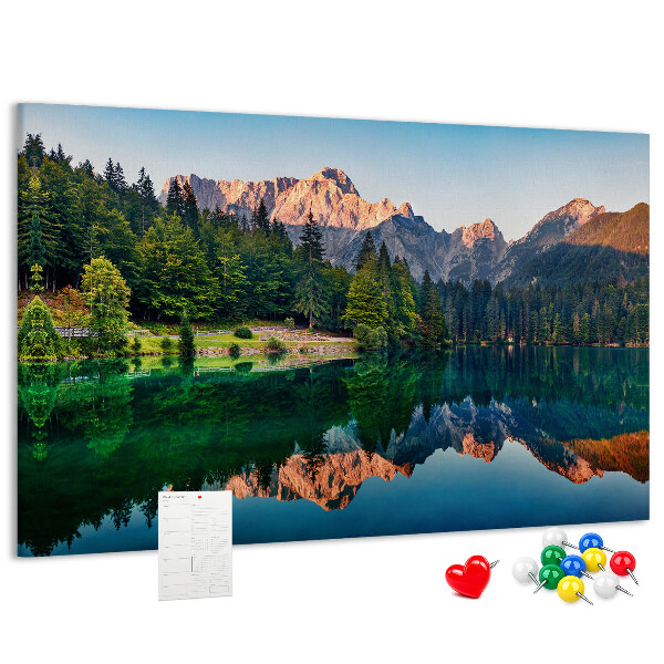 Cork board Lake landscape