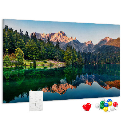 Cork board Lake landscape