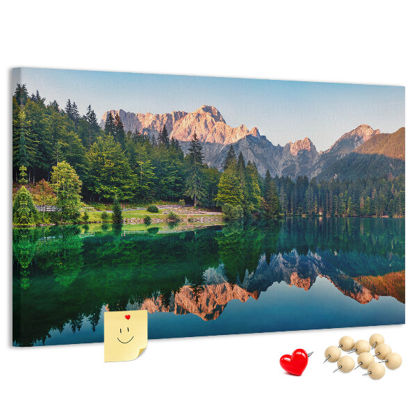 Cork board Lake landscape