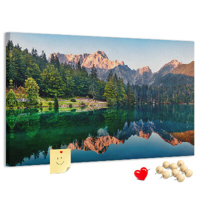 Cork board Lake landscape