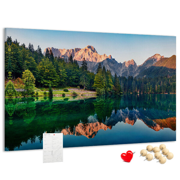 Cork board Lake landscape