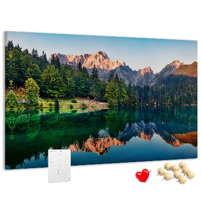 Cork board Lake landscape