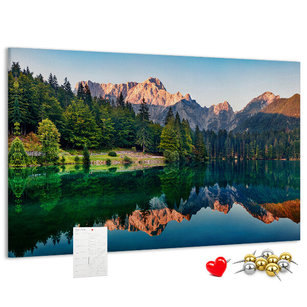 Cork board Lake landscape